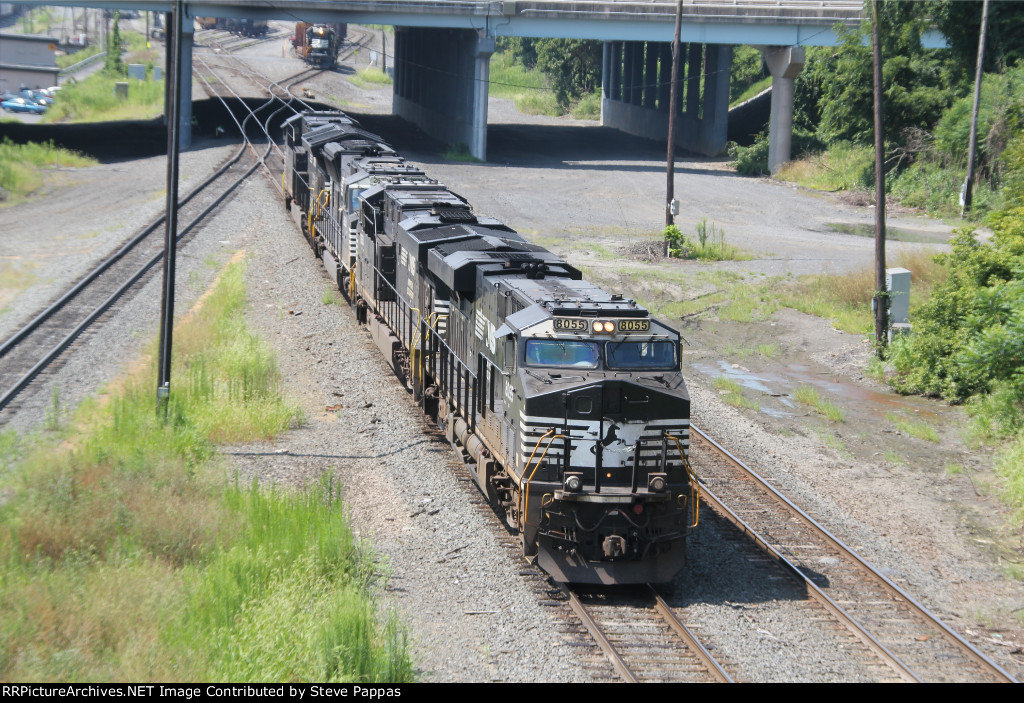 NS 8055 is the lead unit on train 15T